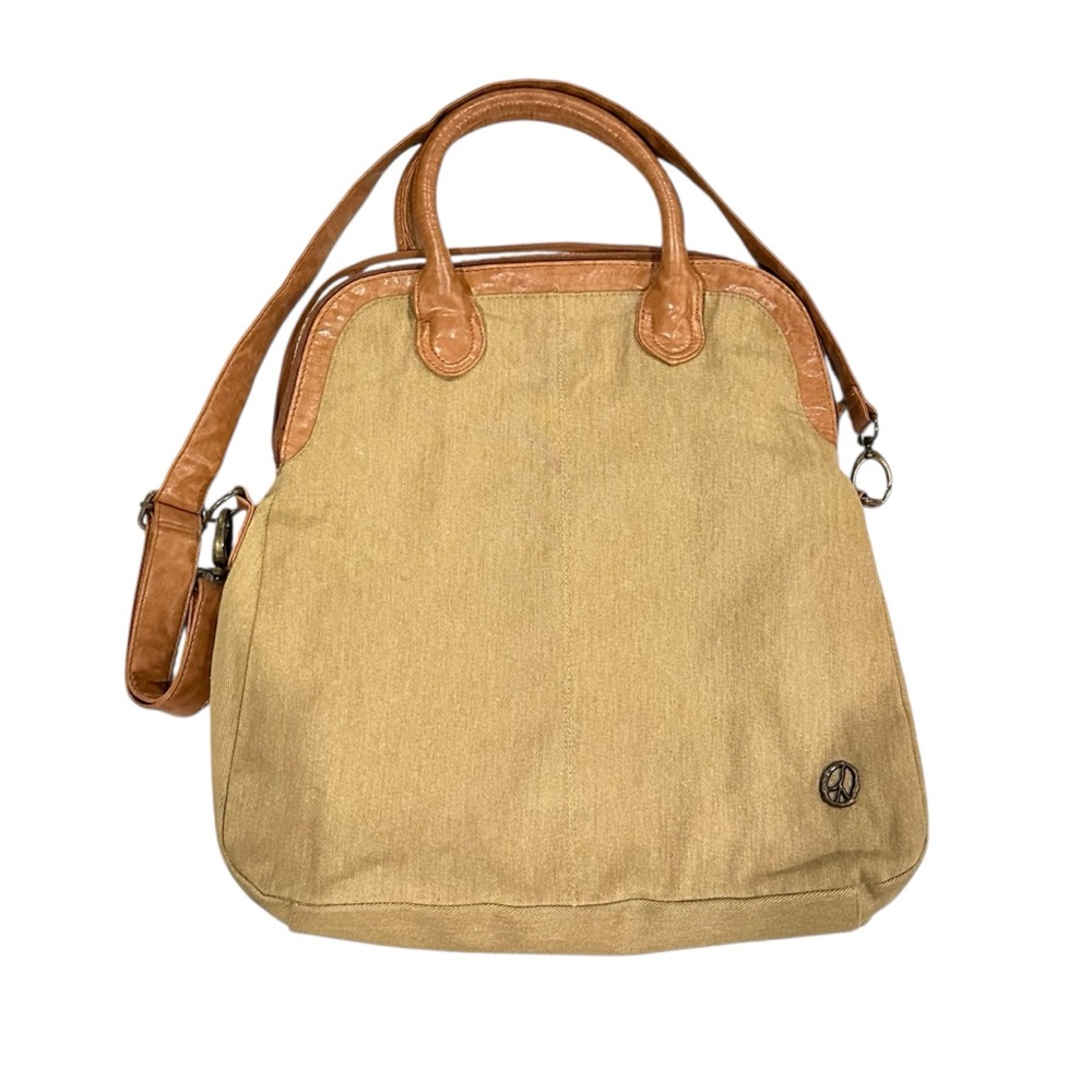 Olsenboye Tan and Brown Women's Satchel Bag